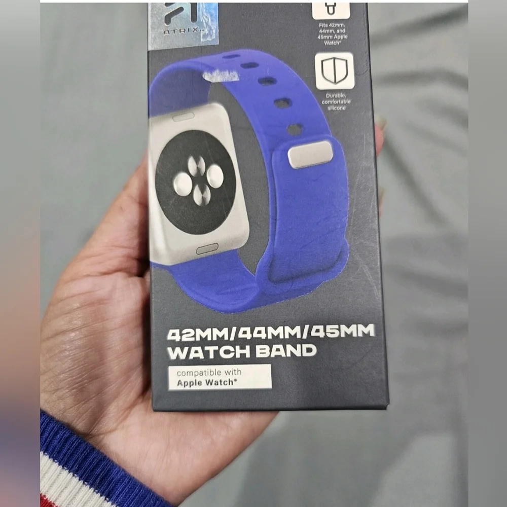 NEW❗️Atrix 42/44/45mm Watch Band - Compatible With Apple Watch Blue Silicone